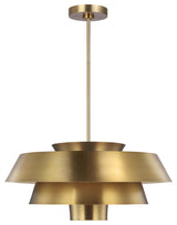 Brisbin Large Pendant, Burnished Brass