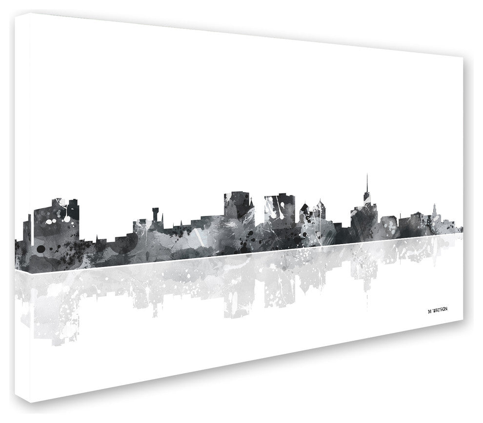 Marlene Watson 'Buffalo New York Skyline BG-1' Canvas Art, 22"x32"