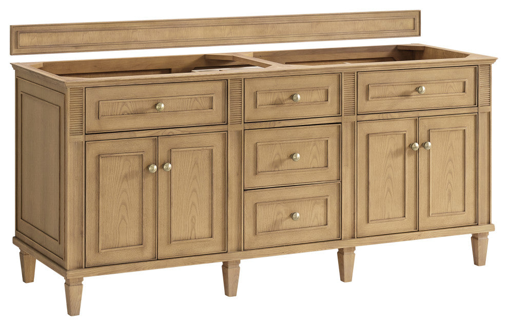 Lorelai 72" Double Vanity, Light Natural Oak