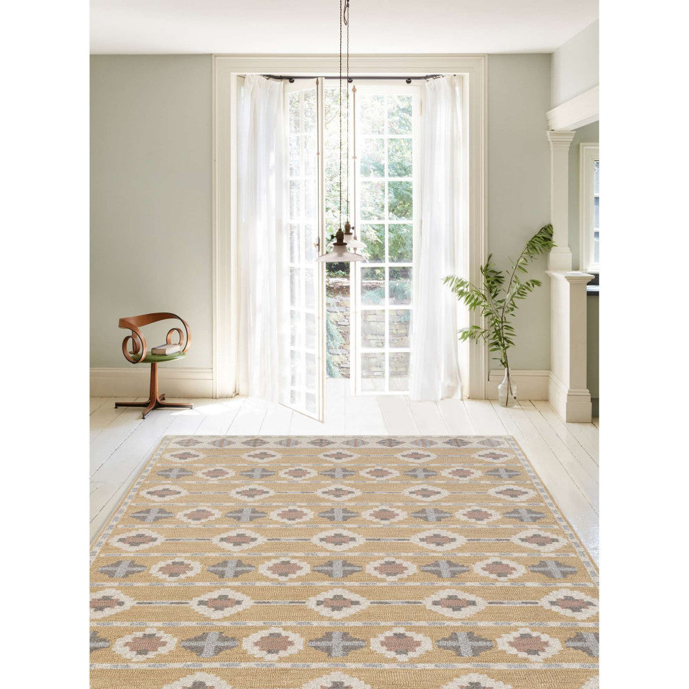Freya Quince Area Rug, Gold, 8'x10'