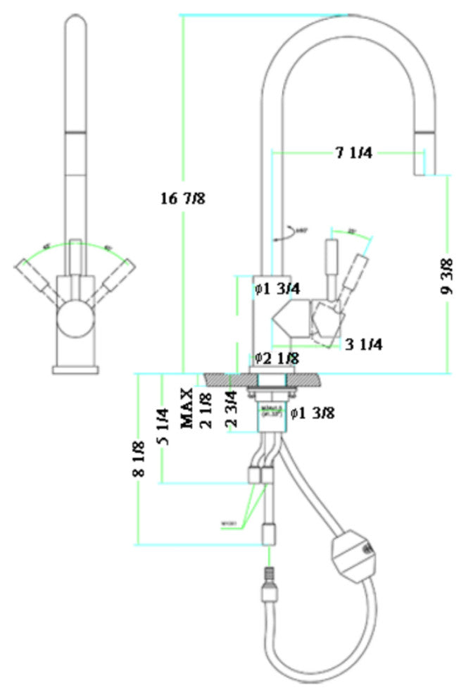 AB2028-BSS Solid Brushed Stainless Steel Single Hole Pull Down Kitchen Faucet