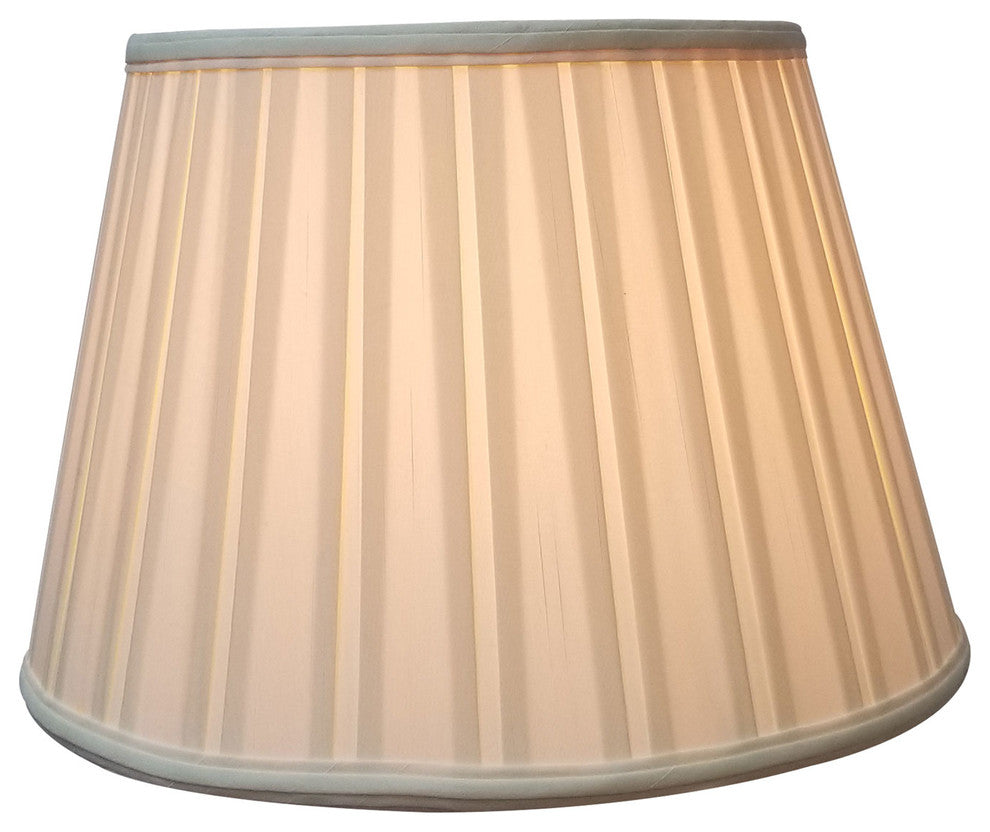Royal Designs Empire English Pleat Basic Lampshade, Eggshell, 11"x18"x12"