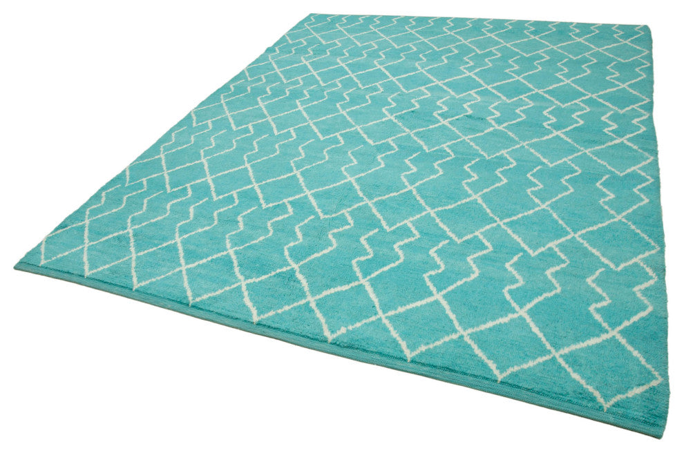 Rug N Carpet - Handmade Decorative 7' 6'' x 9' 4'' Moroccan Area Rug