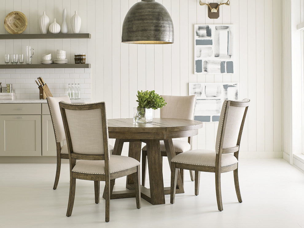 Kincaid Plank Road Button Dining Table, Stone, 706-701S