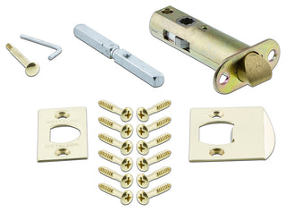 Victorian Plate With Oval Clear Crystal Knob, Polished Brass