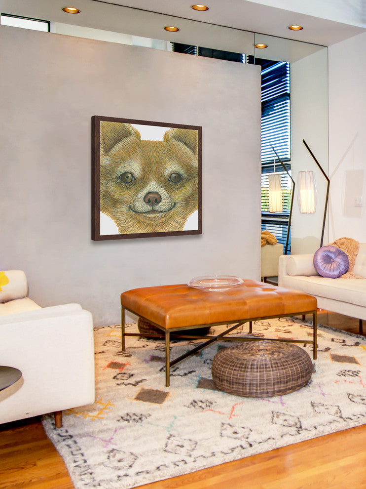 "Chihuahua" Framed Painting Print, 24"x24"
