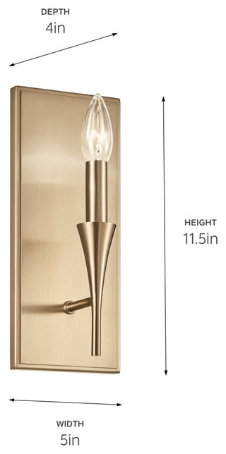 Alvaro 11.5" 1 Light Wall Sconce, Champagne Bronze
