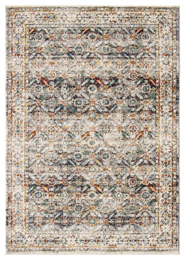 Orian Gemstone Coulter Distressed Grey Area Rug 5'3" x 7'6"