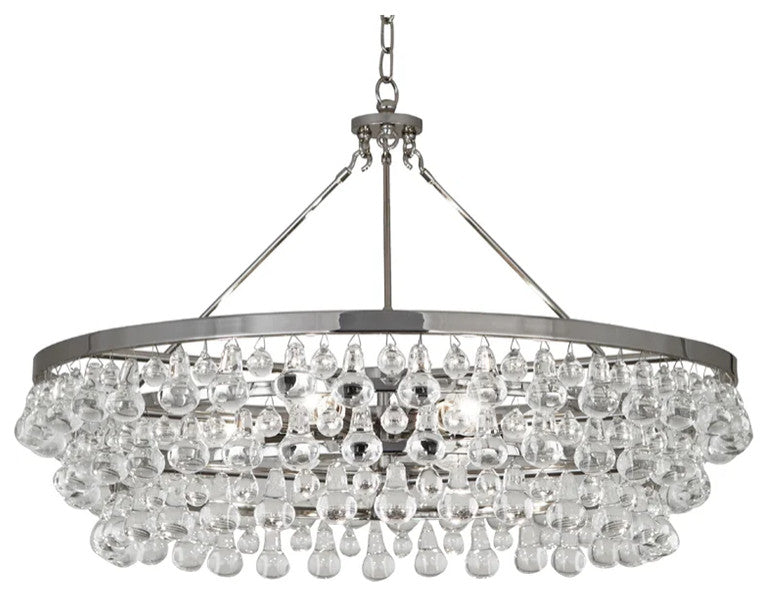 Bling Chandelier, Polished Nickel