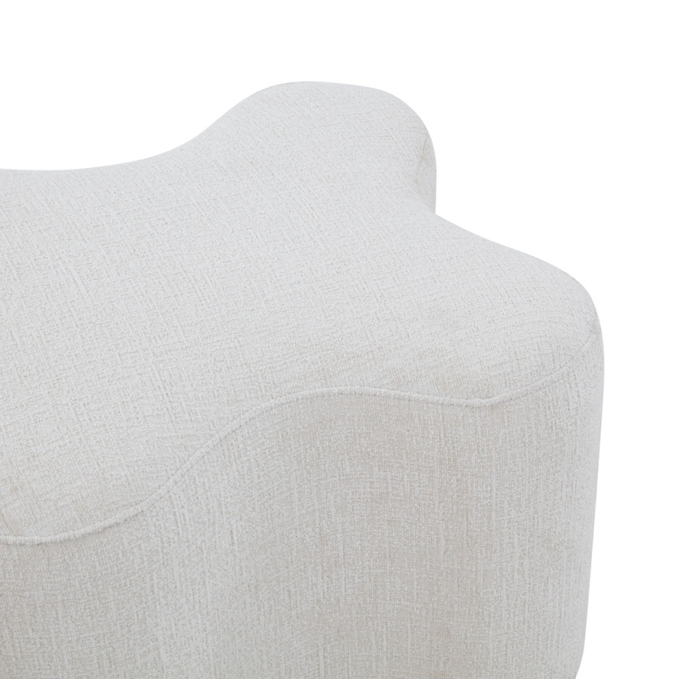 Safavieh Couture Jacqualessa Chenille Bench, Creme