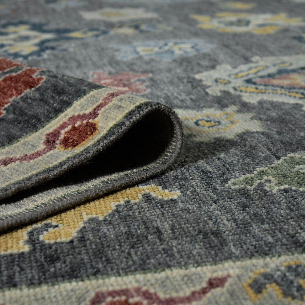 Jaigarh Carmina Area Rug, Gray, 9' x 12', Oriental