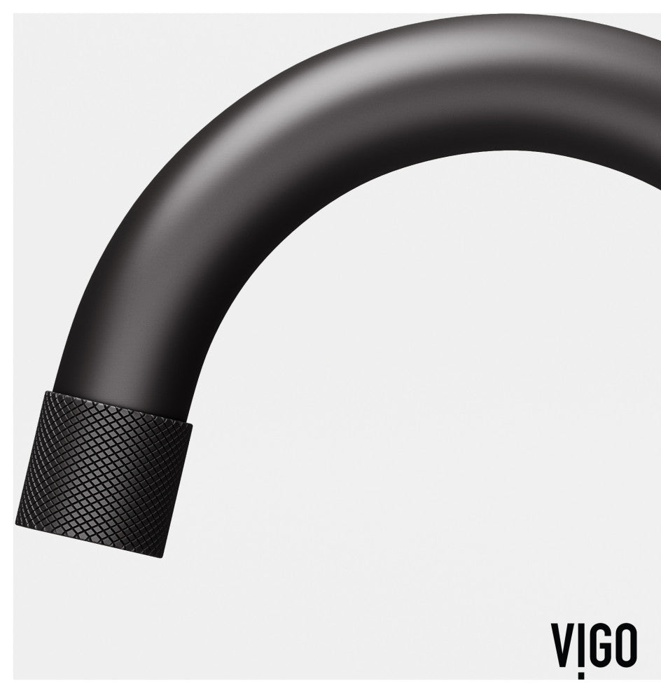 VIGO Wythe 8" H 2-Handle Widespread Bathroom Faucet, Matte Black