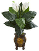 Nearly Natural Spathifyllum Artificial Plant in Decorative Planter