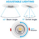 Luxrite 4" Gimbal LED Recessed Light 11W 5CCT 1000LM Dimmable 6 Pack