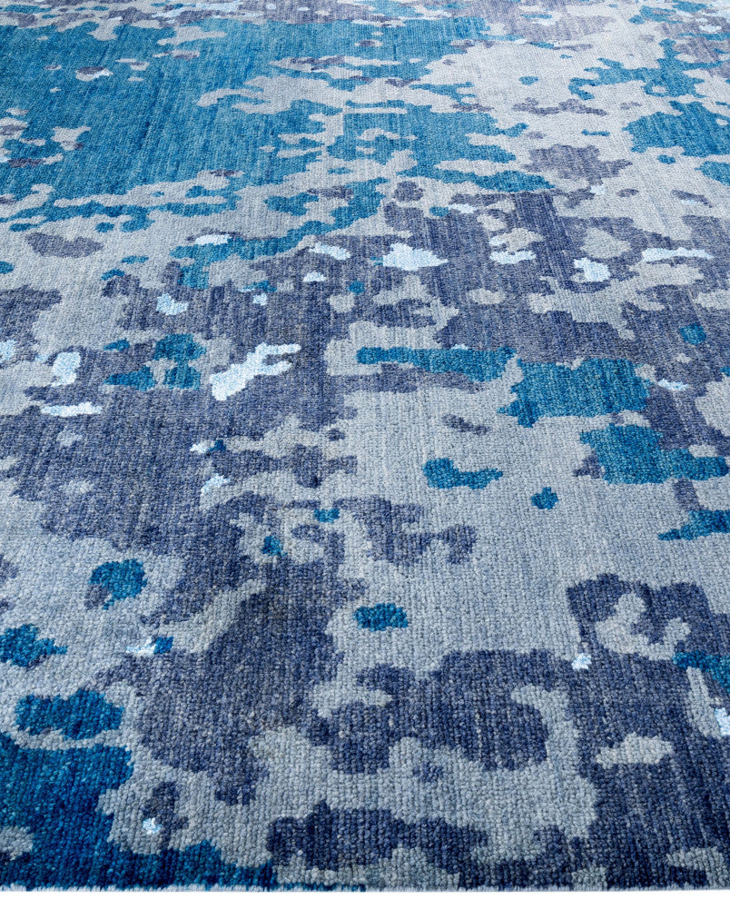 Galaxy One-of-a-Kind Hand-Knotted Area Rug - Gray, 9' 1" x 11' 10"