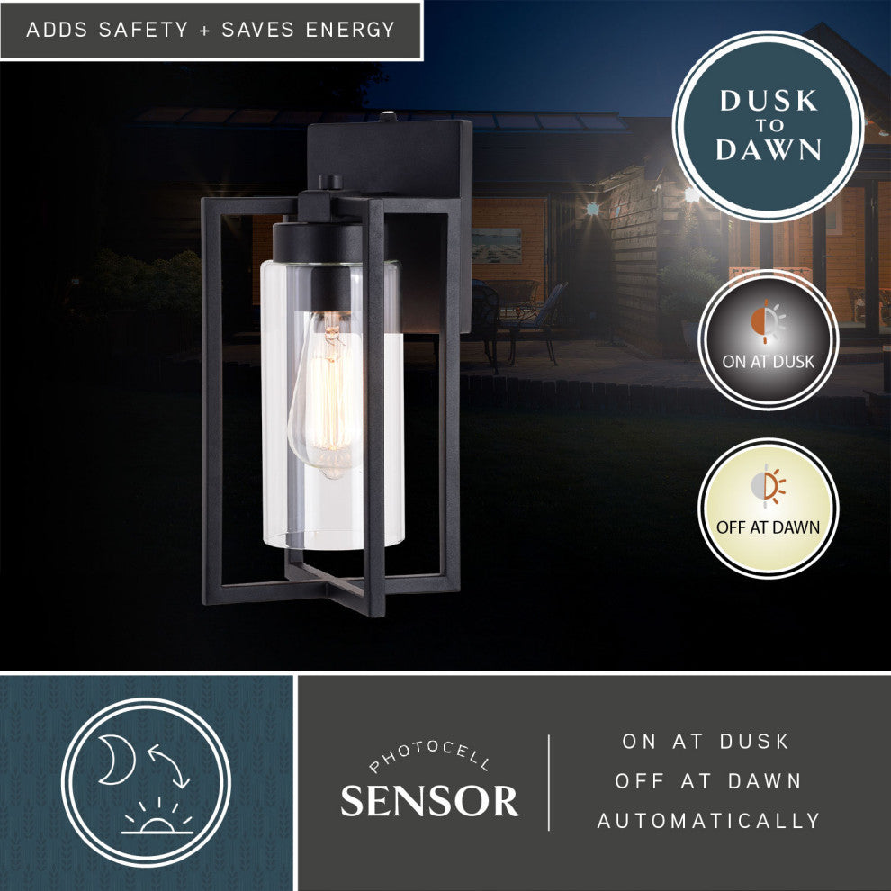 Kilbourne 5.5" Outdoor Wall Light Textured Black
