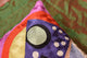 Kandinsky Abstract II Navy Purple Accent Pillow Cover Handmade Art Silk 18x18"