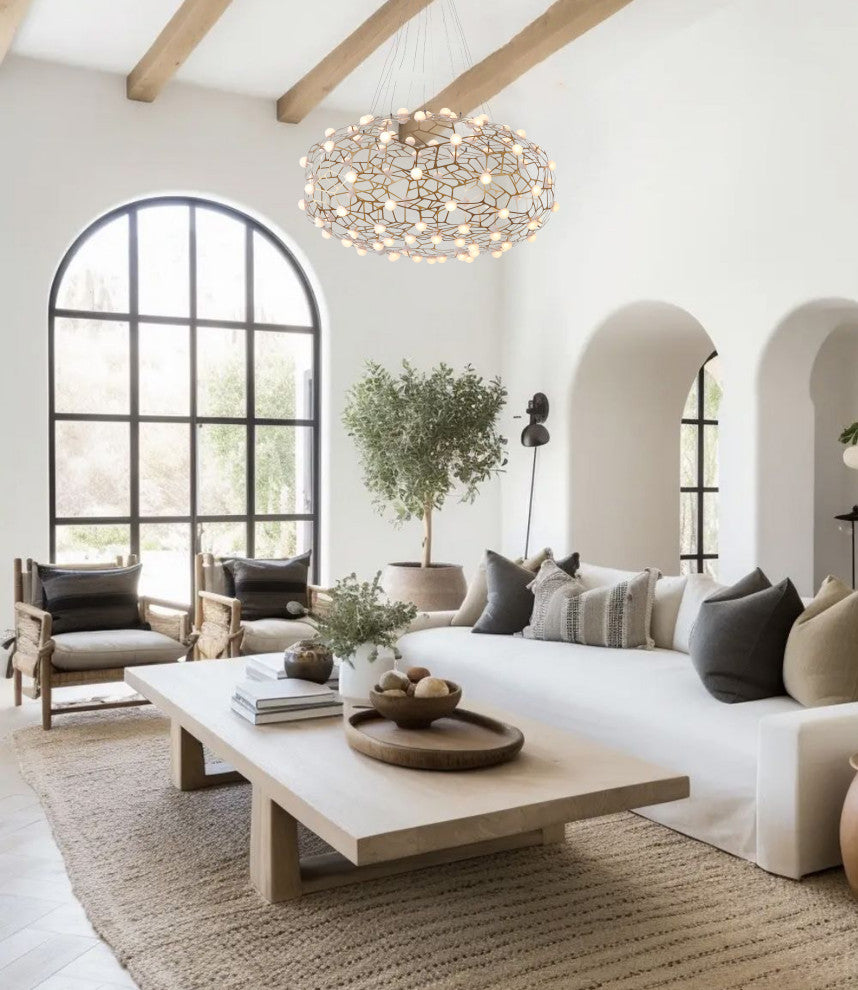 LED Chandelier, Gold