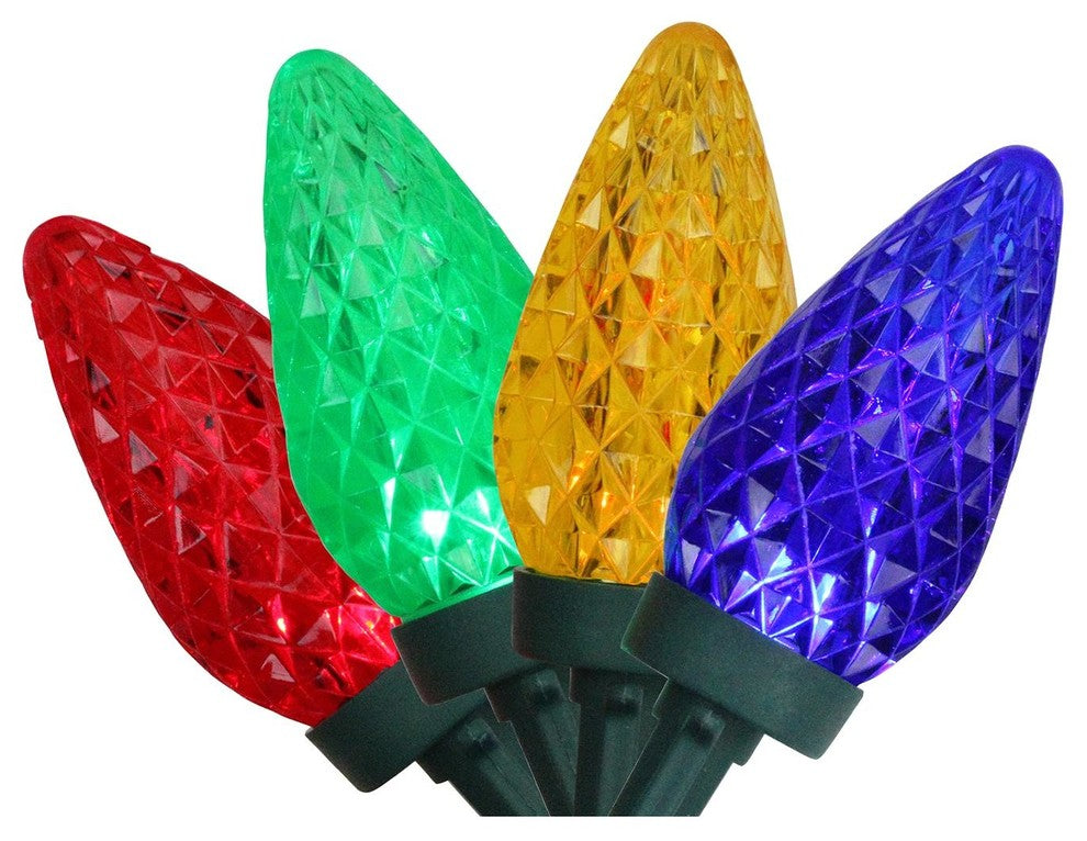 Multi Colored Faceted LED C9 Christmas Lights