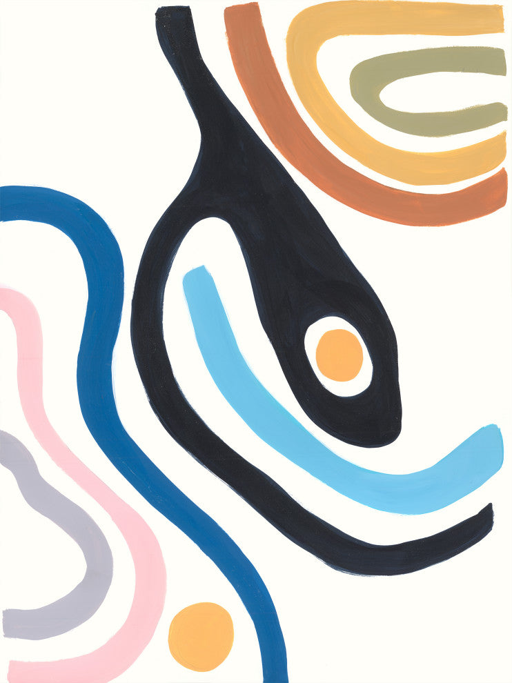 30x40 Colorful Lines II, Unframed Artwork