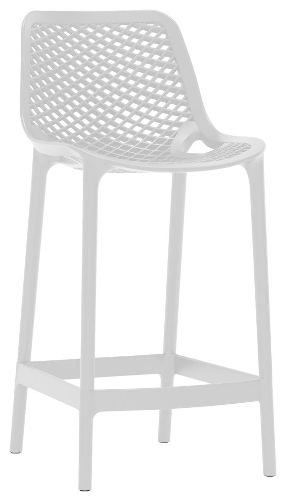 Mykonos Outdoor Patio Stool (Set of 4), White