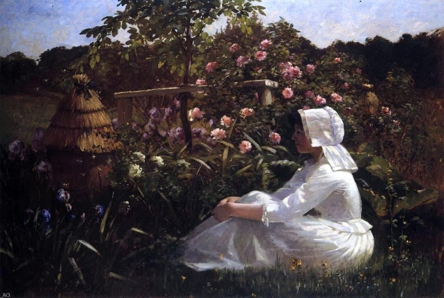 Abbott Fuller Graves In a Field of Flowers, 18"x27" Wall Decal