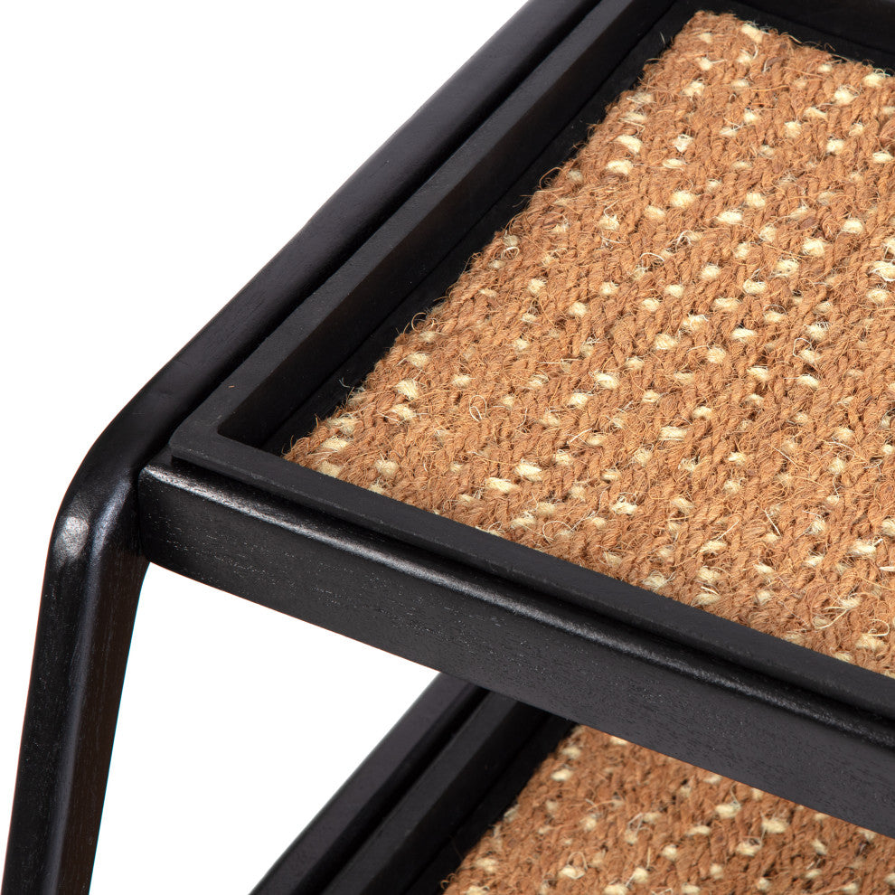 Double-Tier Black Stand With 3-Pair Rubber Boot Trays Mersey