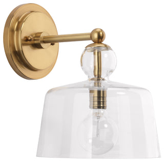 Hudson Glass Wall Sconce, Brass