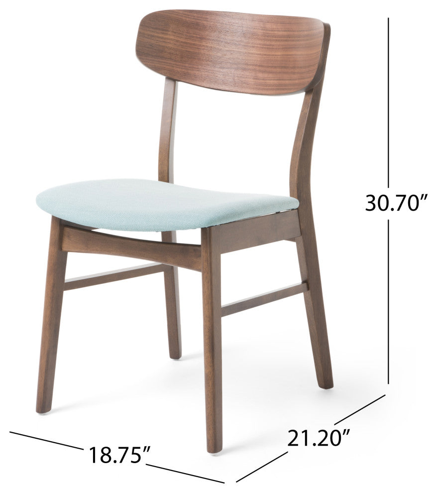 GDF Studio Lucille Mid-Century Modern 5 Piece Dining Set, Mint