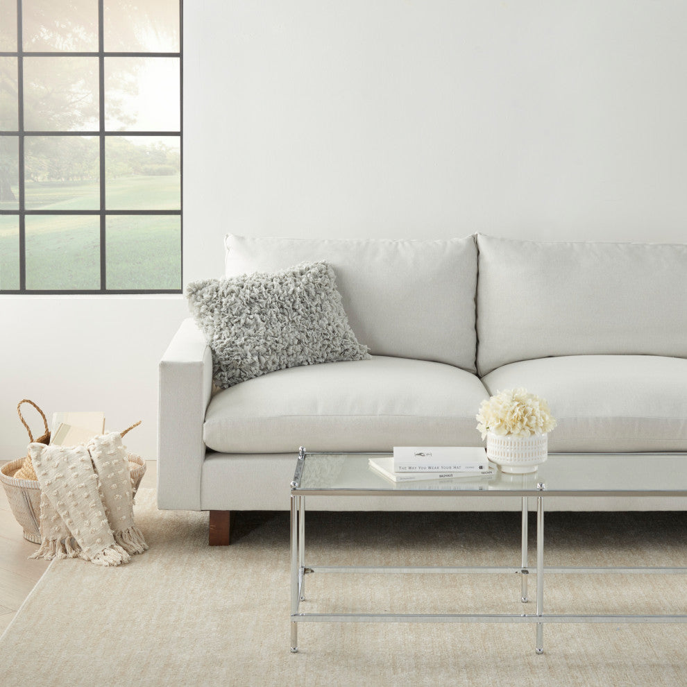 Mina Victory DL660 Throw Pillow, Silver, 14"x20"