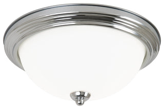 Generation Lighting 2-Light Flush Mount, Brushed Nickel/Satin Etched, 2-Light