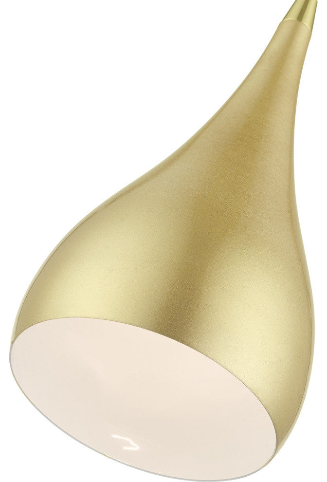 Amador 1 Light Soft Gold With Polished Brass Accents Mini Pendant