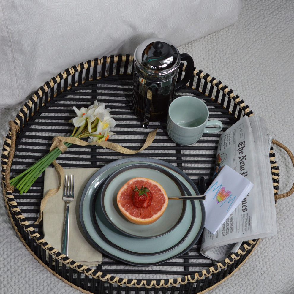 Diana 16 Piece Reactive Metallic Porcelain Dinnerware Set, Service for 4
