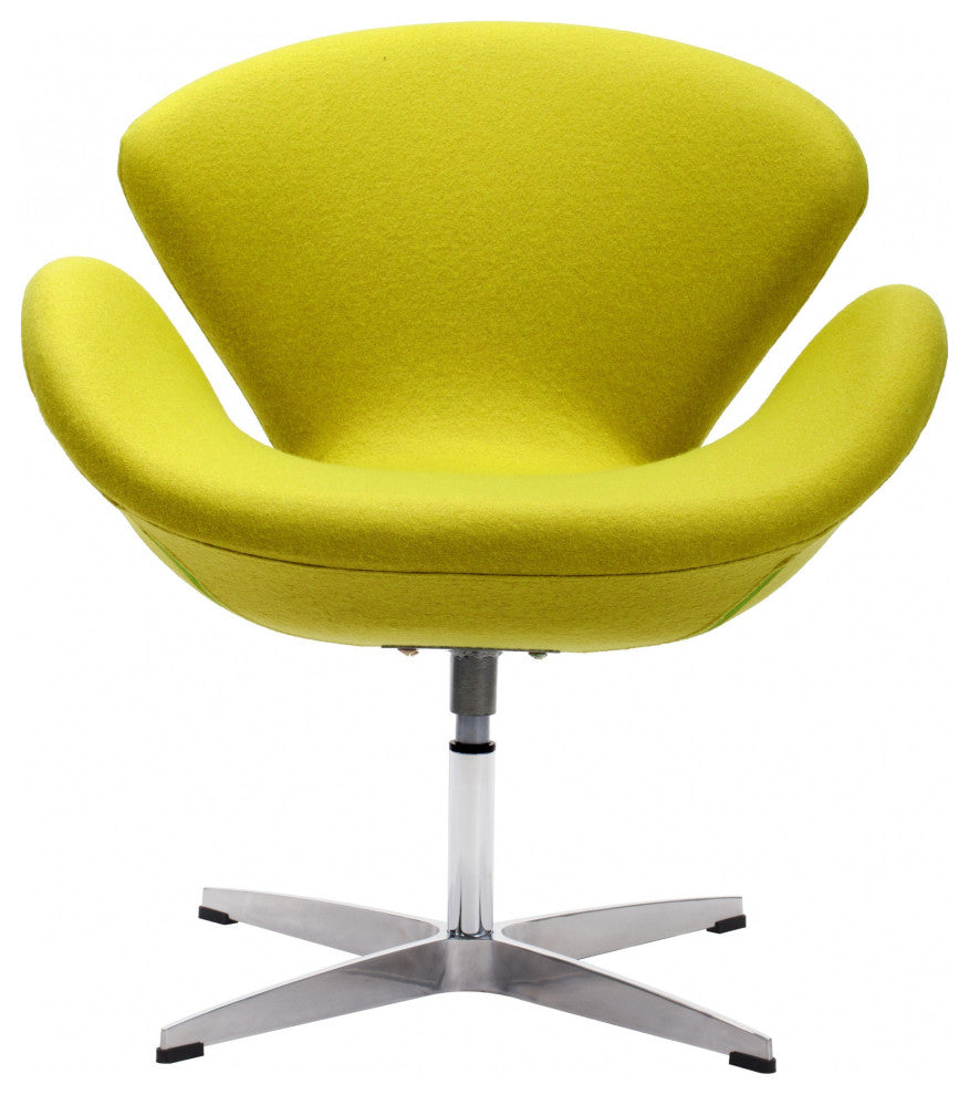 Lime Green Scoop Swivel Chair