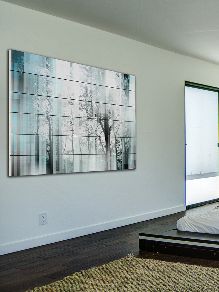 "Wild Trees" UV Ink Print on White Wood60"x40", 60"x40"