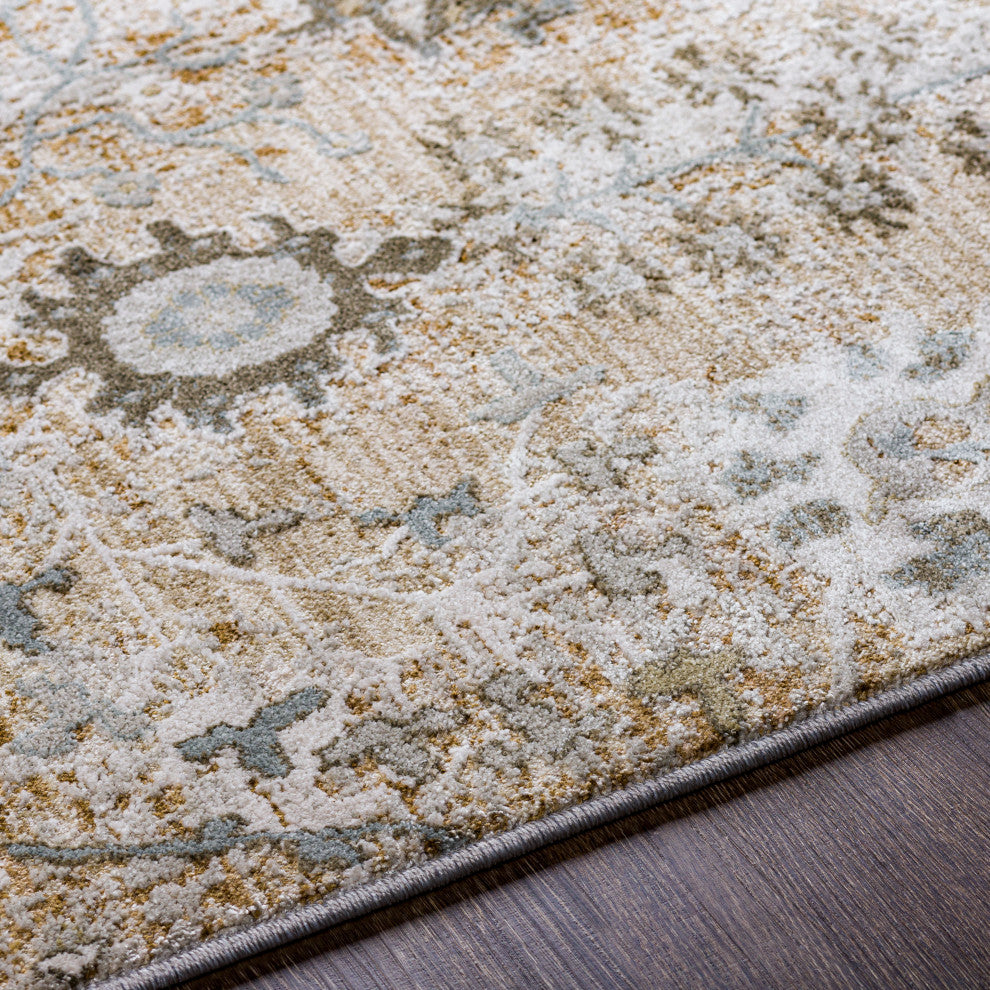 Brunswick BWK-2311 Traditional Beige/Olive 6'7" Round Area Rug