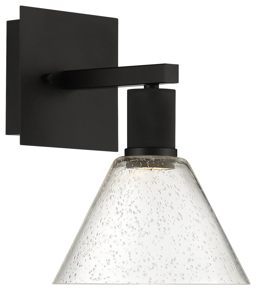 Access Port Nine 1-Light Martini LED Wall Sconce Matte Black