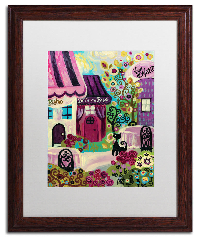 Natasha Wescoat 'La Vie En Rose' Art, Wood Frame, White Mat, 16x20