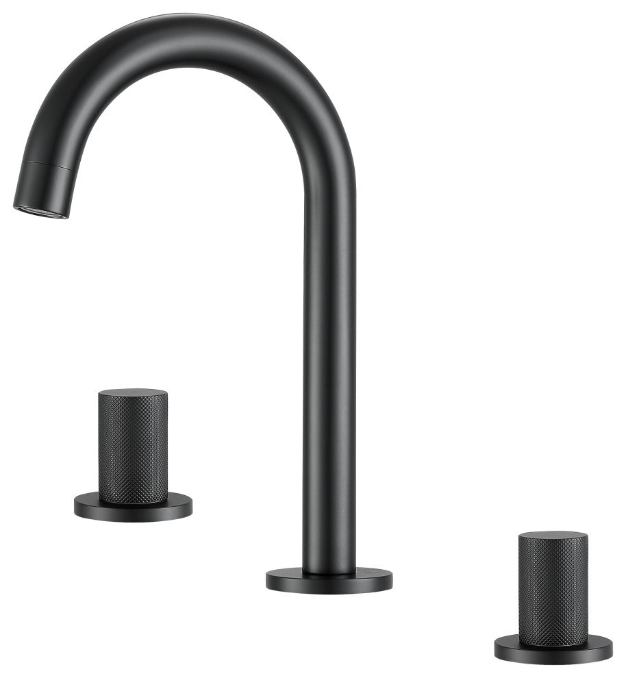 Industria Series Widespread Bathroom Faucet, Matte Black