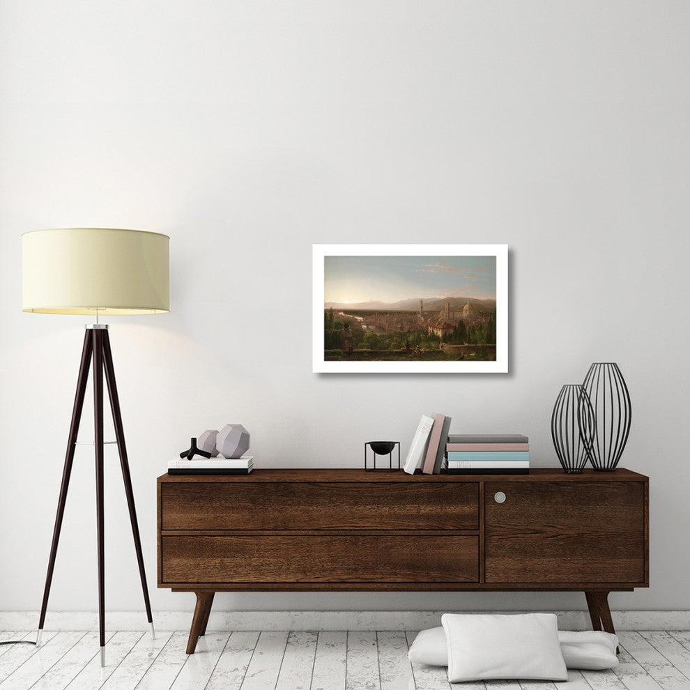 "View of Florence, 1837" Digital Paper Print by Thomas Cole, 32"x20"
