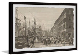 "Seaport" Framed Painting Print, 36x24