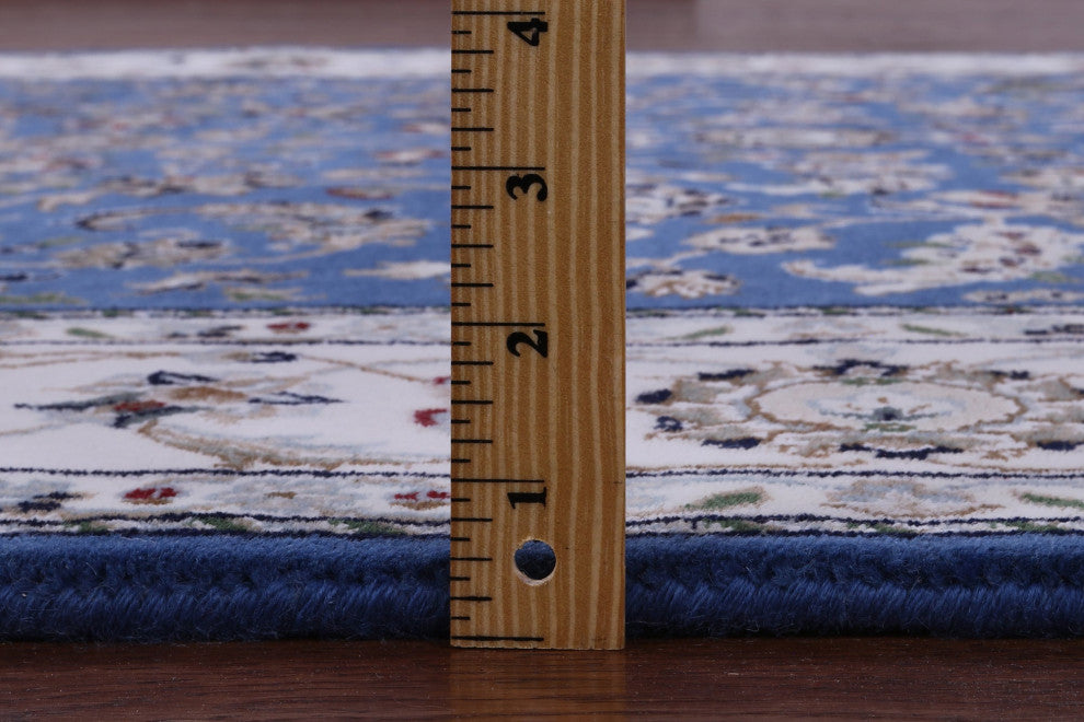 5' 2" X 7' 2" Wool & Silk Persian Nain Hand Knotted Rug - Q13138