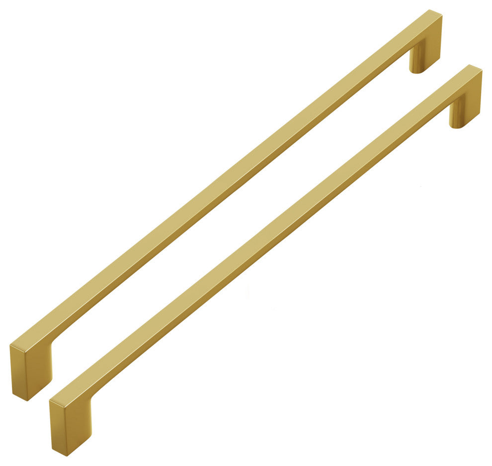 Dowell Series 3008 Handles, 256mm/10.1" CTC, 3-Pack, Brushed Brass