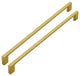 Dowell Series 3008 Handles, 256mm/10.1" CTC, 3-Pack, Brushed Brass