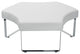 Meetup Lounge Module with Chrome Legs in White Dillon Fabric