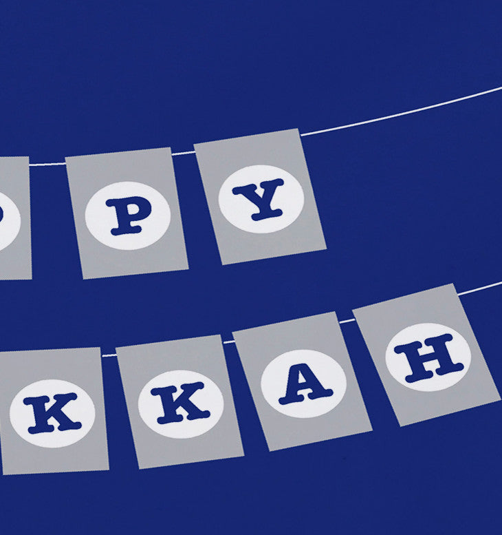 Banner Day, Word Print Placemat, Royal Blue (Set of 4), 18 x 14"