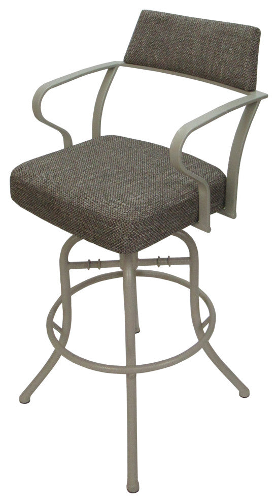 Swivel Tilt Metal Counter 26" or Bar 30" Stool - Carolina, Plumley Cocoa - Beige, 30"