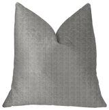 Fremont Gray and Silver Luxury Throw Pillow, 24"x24"