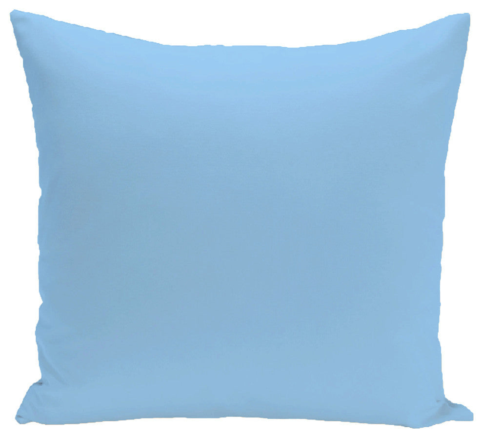 Solid Pillow, Sky, 16"x16"
