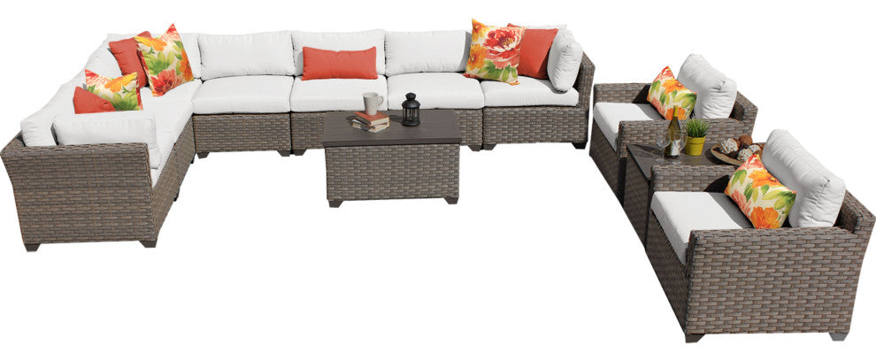 Monterey 11 Piece Outdoor Wicker Patio Furniture Set 11a